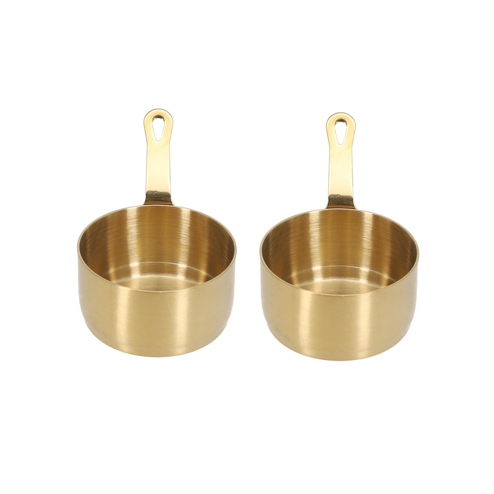 Mini Sauce Pan, Stainless Steel Sauce Pan Chocolate Melting Pot Vinegar Dipping Bowls Barbecue Sauce Bowl Mini Butter Coffee Milk Warmer Pot for Coffee Tea Soup Warming 2PCS (50ML)