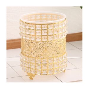 youqueen trash can crystal trash can home living room bedroom creative high-end simple large size without cover kitchen garbage cans(b)