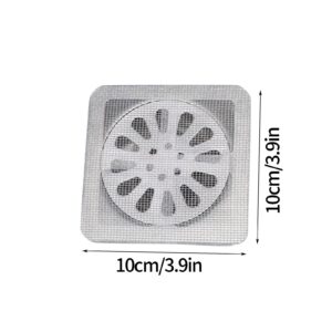 30PCS Disposable Hair Drain Stickers,Disposable Shower Drain Cover Hair Catcher Mesh Stickers, Floor Drain Sticker Sink Drain Strainer Screen Catcher for Bathroom Bathtub Kitchen