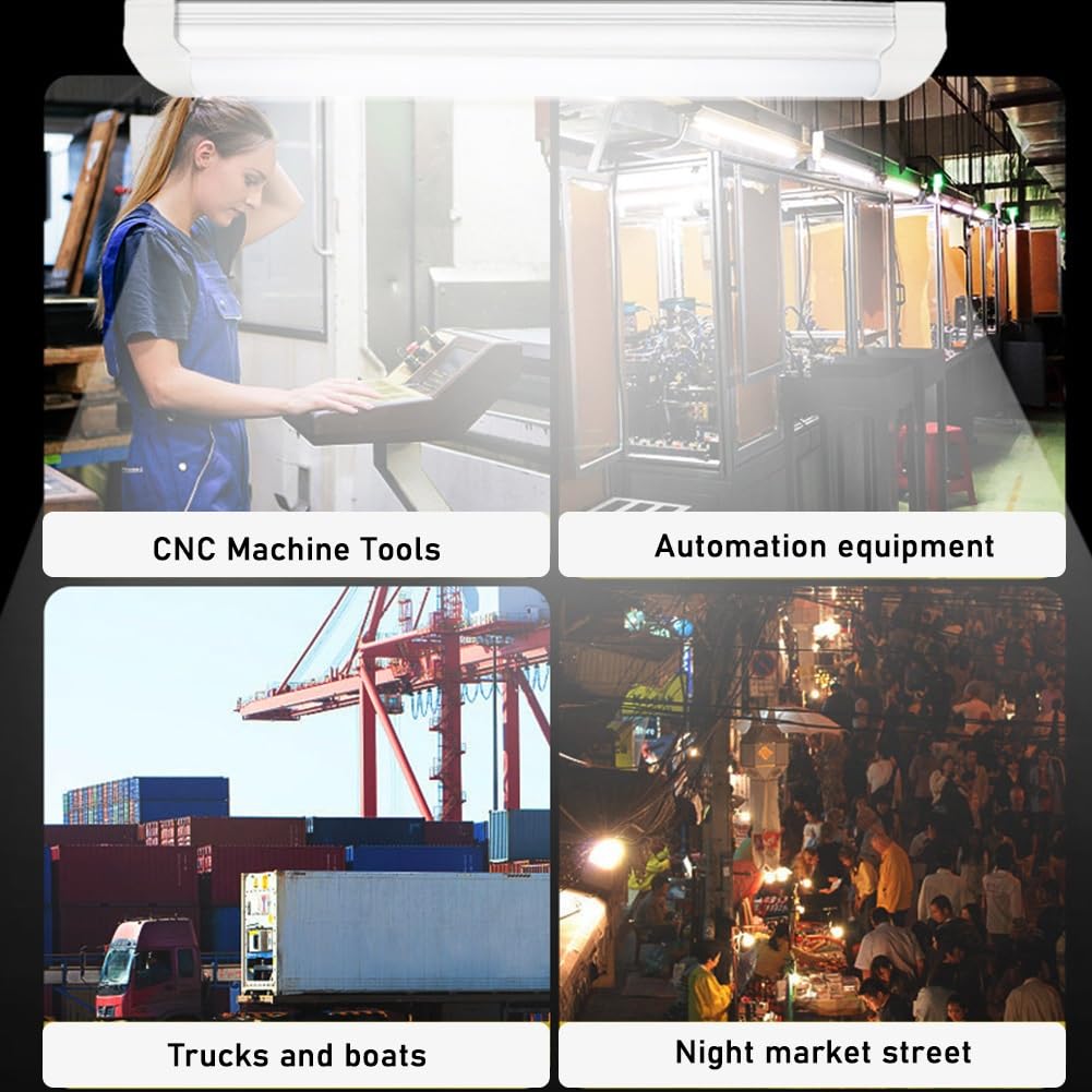 SHHUAOIL Machine LED Tube Light LED Work Light Industrial Lighting 24V/220V Energy Saving High Transmittance Good Stability Fast Heat Dissipation Suitable for CNC Machine Tool Lighting(220V,600MM)