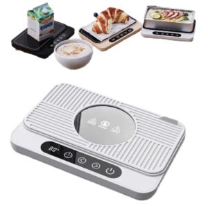 hot plate，electric warming tray， warming mat for food，mini microwave，mug warmer， desk with automatic constant temperature,coffee warmer for desk， forbeverage, milk, tea and hot chocolate (white)