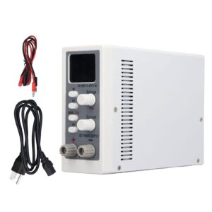 DC Power Supply Digital Display 0‑60V 0‑5A Output DC Variable Power Supply 300W White Color Bench Laboratory Adjustable Switching Regulated Power Supply (US Plug)