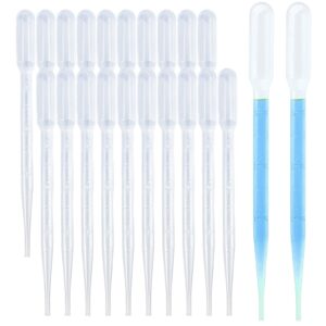 atdcoek 200 pcs 3ml disposable pipette, pipettes dropper for for essential oils, resin, crafts, labs, kids activities - droppers, plastic pipettes