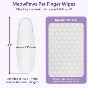 MeowPaws Dog Teeth Cleaning Wipes and Ear Wipes 240 Counts Gift Packaging, Pet Dental Finger Wipes for Dogs and Pet Ear Cleaner Finger Wipes, Gently Remove Ear Wax and Reduces Plaque, Freshen Breath