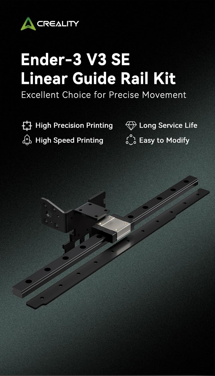 Creality Upgraded Ender-3 V3 SE Linear Rail Guide Kit, Linear Guideway - High Precision, High Speed Printing, and Long Service Life - Easy to Modify, Compatible with Ender-3 V3 SE