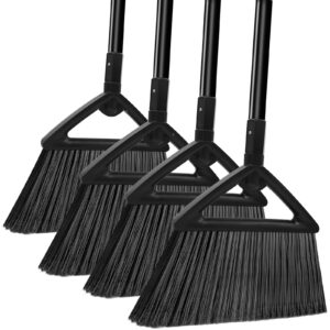 putnatrue heavy duty broom outdoor and indoor,upgraded commercial broom angle brooms for sweeping indoor/outdoor,perfect house kitchen broom garage broom and black broom of courtyard restaurant