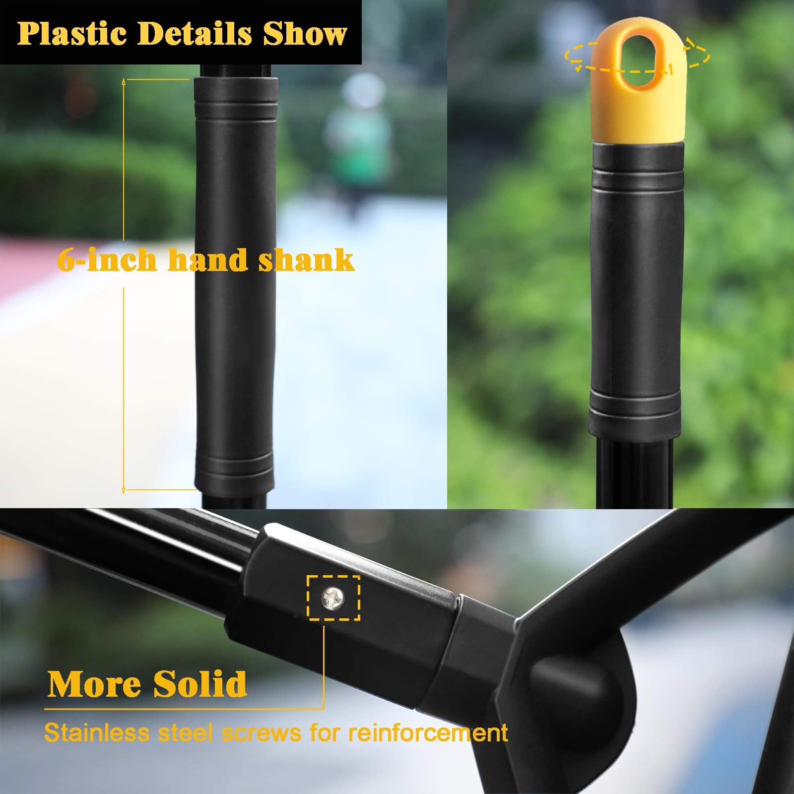 PUTNATRUE Heavy Duty Broom Outdoor and Indoor,Upgraded Commercial Broom Angle Brooms for Sweeping Indoor/Outdoor,Perfect House Kitchen Broom Garage Broom and Black Broom of Courtyard Restaurant