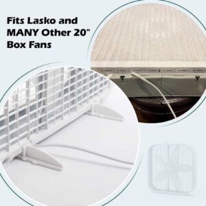 EAORBD Box Fan Replacement Feet for Lasko 20" Box Fan Feet,Stronger than Original,Anti-Tip Foot Set Accessory, 2 Sets of 2 Feet, 4 Feet Total, White