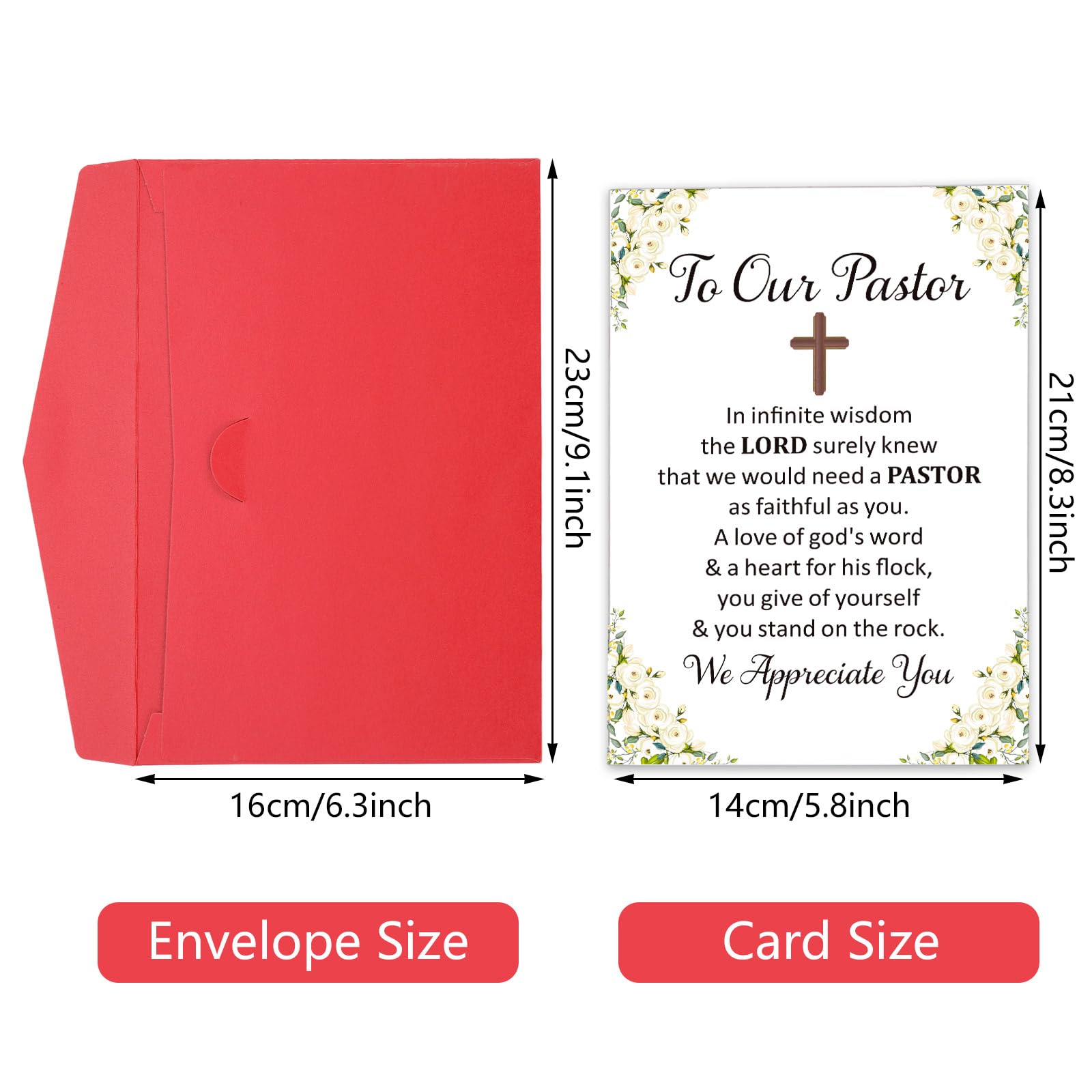 Pastor Appreciation Cards, Pastor Appreciation Gifts, Pastor Appreciation Gifts for Men, Appreciation Thank You Cards for Pastor, Ordination card, Pastor Anniversary Birthday Card, Christmas Stockings