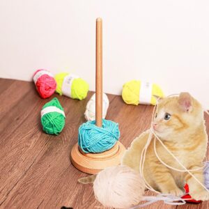 Wooden Yarn Holder for Crocheting,Bearing Twirling Mechanism Yarn Ball Holder Knitting Ball Stand Crochet Yarn Holder Portable Yarn Holder, Gifts for Knitter