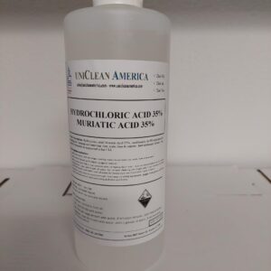 Hydrochloric Acid 35% I Muriatic Acid 35% concentrrate I HCL I for All Acid Cleaning Rust & scal Removing I Swimming Pool PH Reducer - Made in USA - Size: 16 fl lz