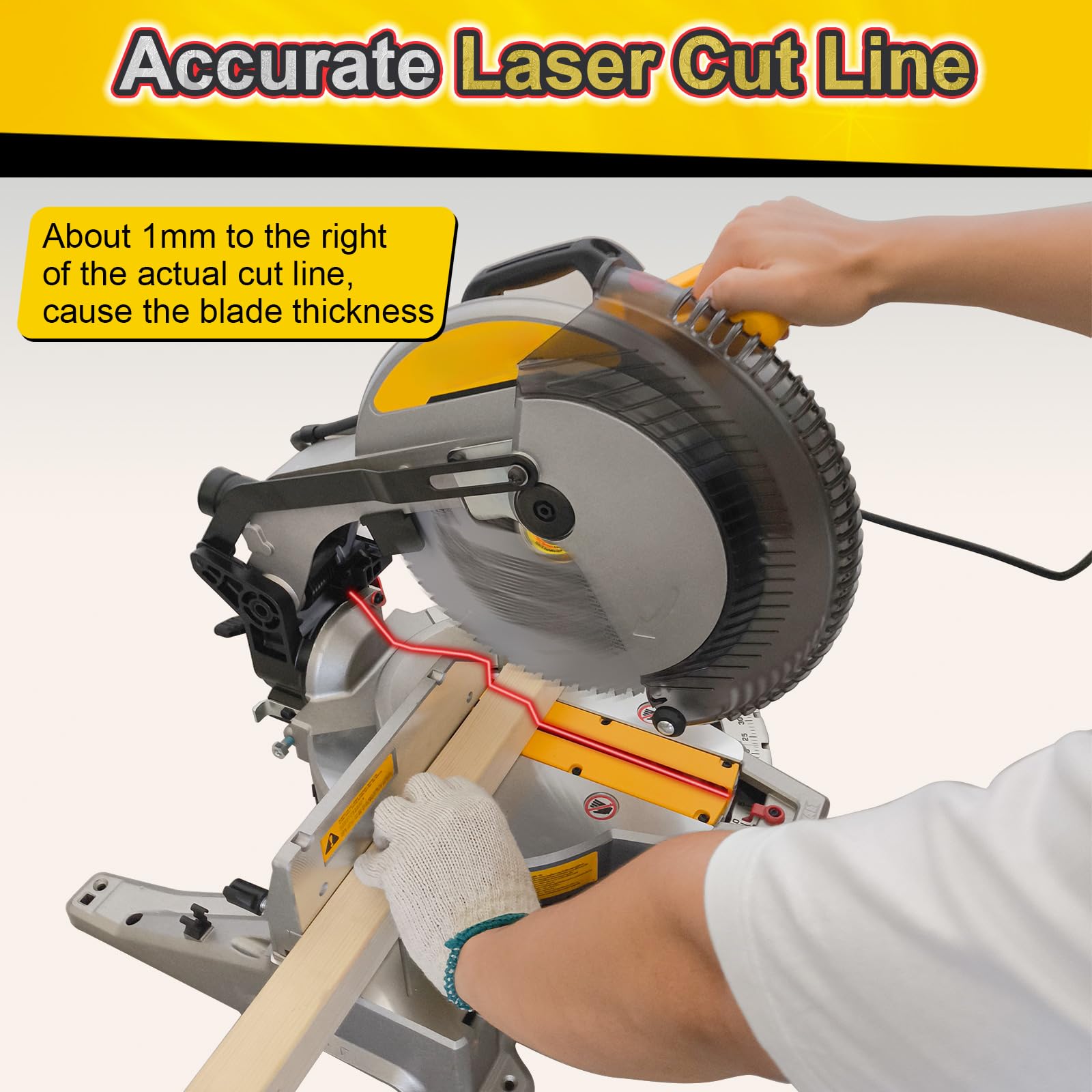 Miter Saw Laser Guide, Miter Saw Laser Attachment for Miter and Portable Saw