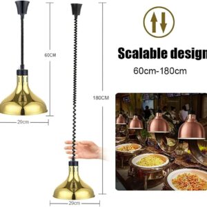 for Heating Food Lamp, 2 Package, for Heating 250 W Commercial Foods, Food Heater, Retractable Hose for Lamp for Heating Food, Prevents Food from