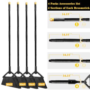 PUTNATRUE Heavy Duty Broom Outdoor and Indoor,Upgraded Commercial Broom Angle Brooms for Sweeping Indoor/Outdoor,Perfect House Kitchen Broom Garage Broom and Black Broom of Courtyard Restaurant