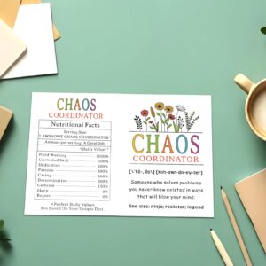 Raddimelo Boss Christmas Cards, Chaos Coordinator Gifts, Stocking Stuffers for Leader Coworkers, Boss Gifts for Women, Boss Day Gifts for Boss Boss Lady Leader, Birthday Gifts, Veterans Day Cards