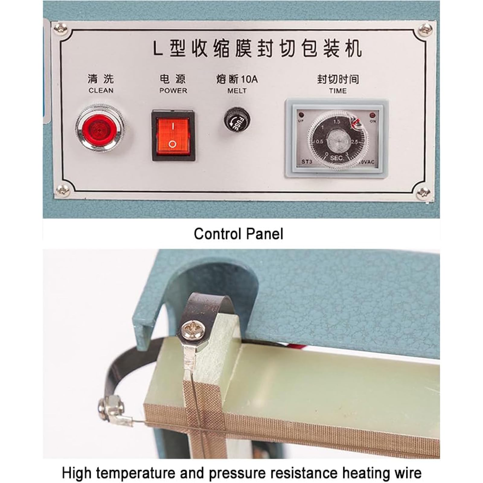 Hlixzoy Dynamic L-Type Sealing and Cutting Machine, PVC Tubular Heat Shrink Film Sealing and Cutting Machine, Pe Film Sealing and Cutting Machine, Suitable for Home Retail Industry Sealing