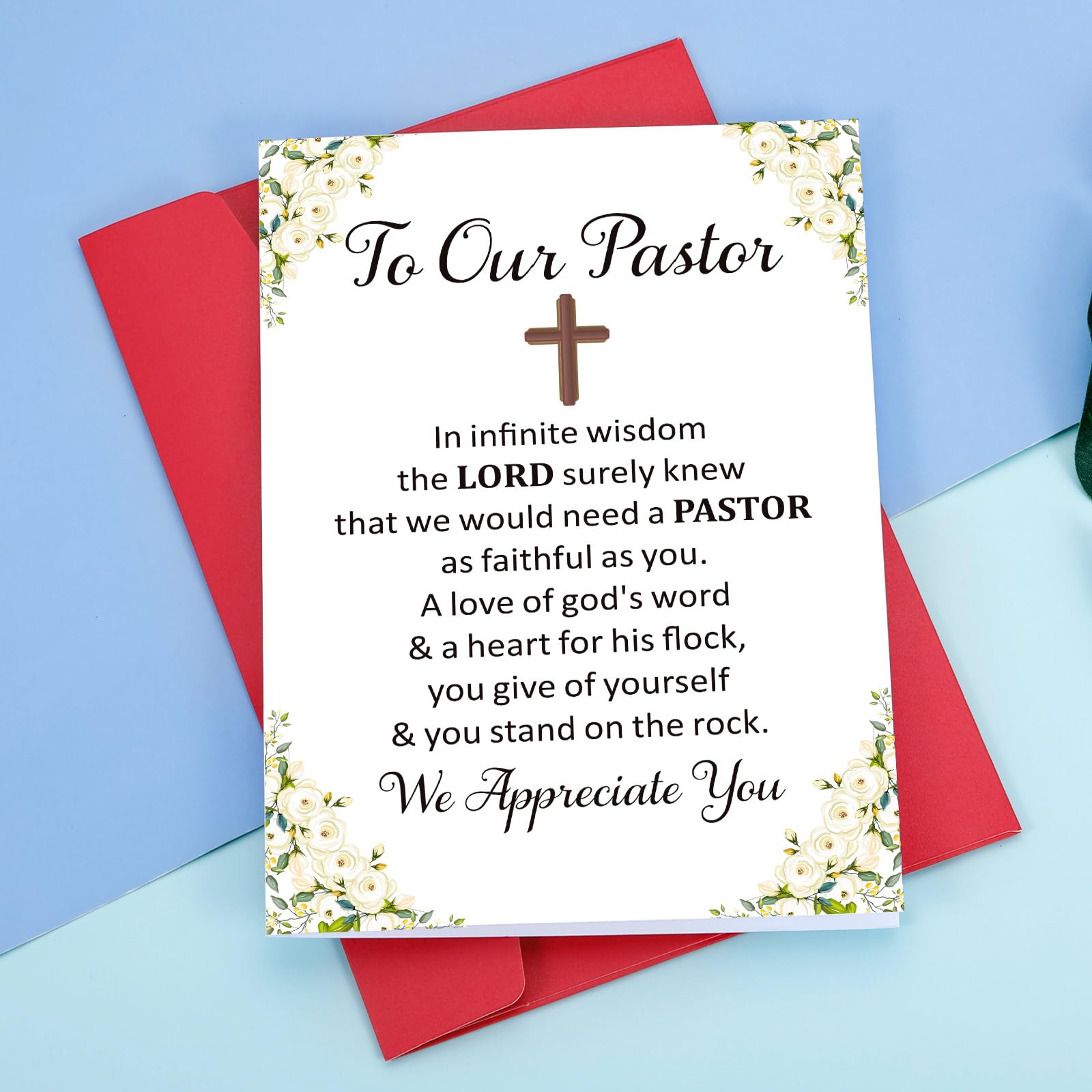 Pastor Appreciation Cards, Pastor Appreciation Gifts, Pastor Appreciation Gifts for Men, Appreciation Thank You Cards for Pastor, Ordination card, Pastor Anniversary Birthday Card, Christmas Stockings