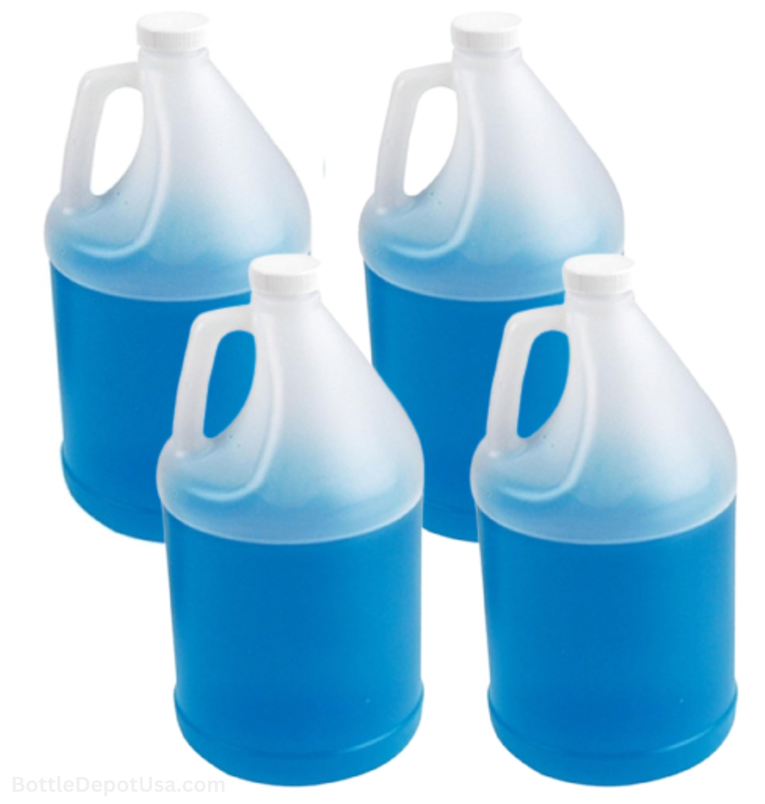 BOTTLE DEPOT USA 4 PACK 1-Gallon Empty Plastic Jugs, Reusable With Shipping Box, Food-Safe, BPA Free | Heavy-Duty HDPE | With White Tamper Evident Screw Caps