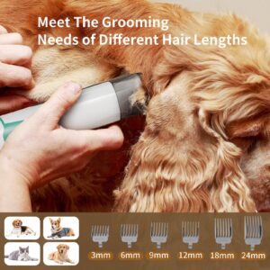 8VR Dog Grooming Kit, Pet Grooming Vacuum with Pet Clipper Nail Grinder, Dog Hair Vacuum with 6 Pet Grooming Tools for Dogs Cats Shedding Grooming