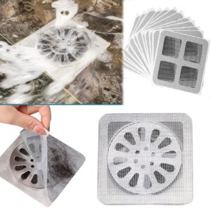 30pcs disposable hair drain stickers,disposable shower drain cover hair catcher mesh stickers, floor drain sticker sink drain strainer screen catcher for bathroom bathtub kitchen