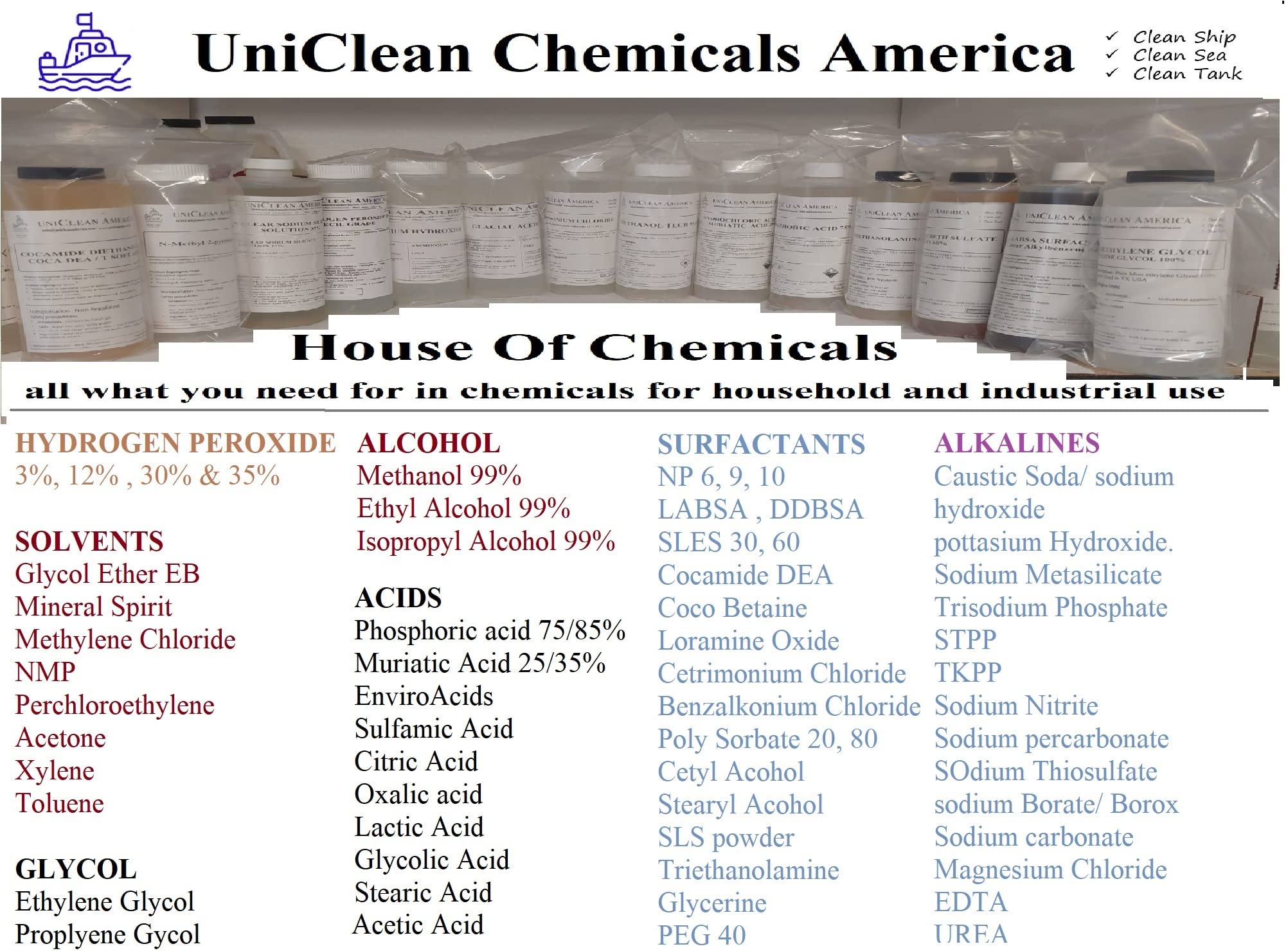 Hydrochloric Acid 35% I Muriatic Acid 35% concentrrate I HCL I for All Acid Cleaning Rust & scal Removing I Swimming Pool PH Reducer - Made in USA - Size: 16 fl lz