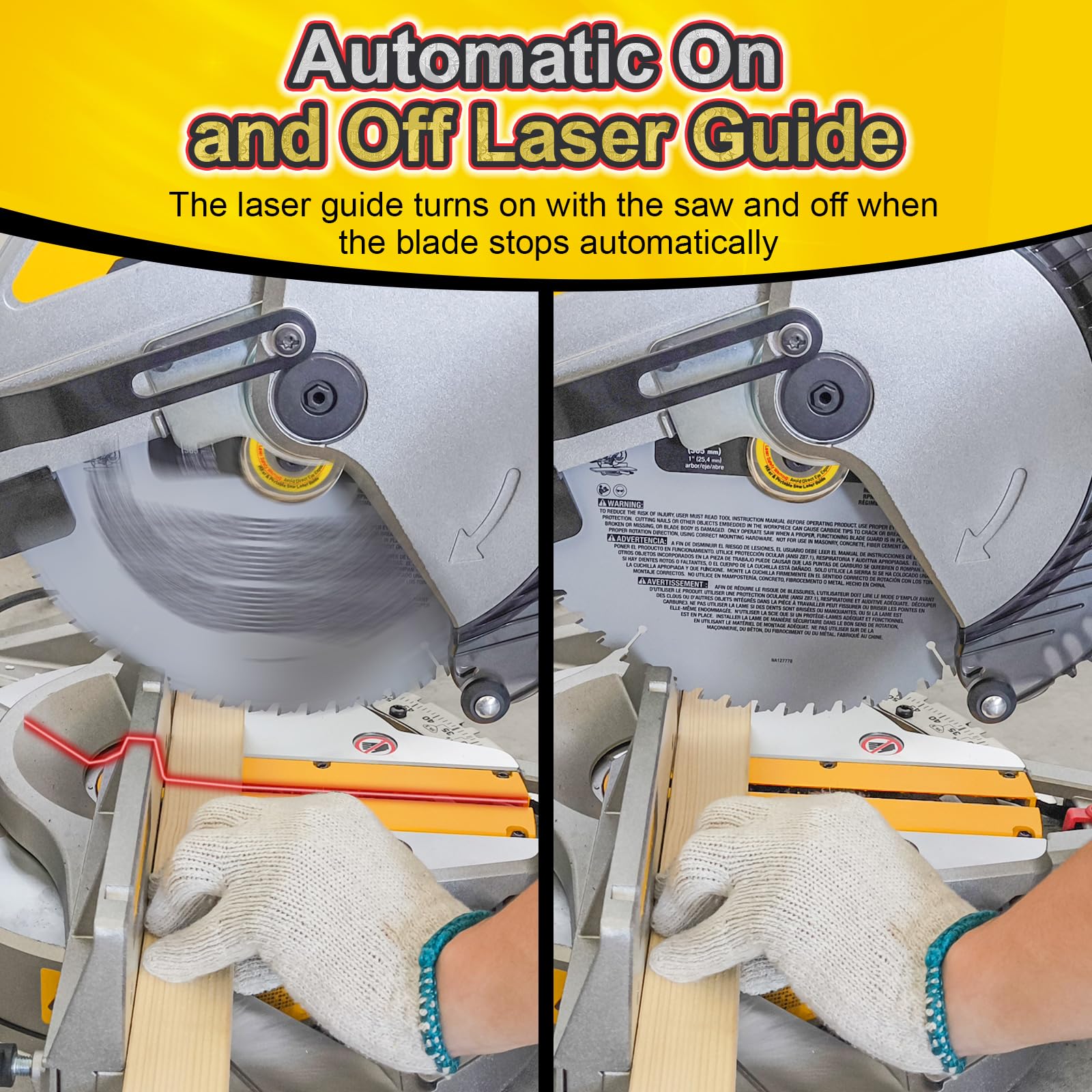 Miter Saw Laser Guide, Miter Saw Laser Attachment for Miter and Portable Saw