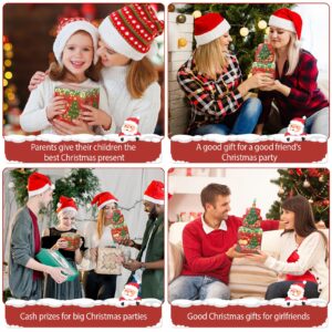 Christmas Money Box for Cash Gift Christmas Money Pull Box with Christmas Tree Card 40Pcs Transparent Bags Merry Christmas Write to Someone's Name A Fun Way to Give Cash to Family and Friends!