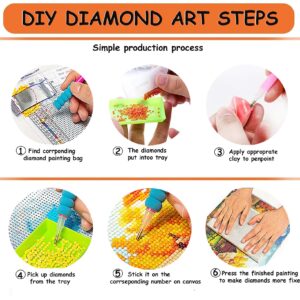 AREOPNMG Christmas 5D Diamond Painting Kits for Adults Beginners,DIY Winter Candles Diamond Art,Full Round Drill Diamond Dot Gem Art Kits,Sweet Home Wall Decor 12x16 Inch