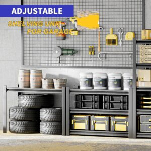 Garage Shelving,Thickened 72"*35.4"*15.7"Garage Storage Shelves Heavy Duty Shelving Units and Storage,Adjustable 5 Tier Metal Shelving Storage for Garage Rack Shelf Industrial Shelving for Basement