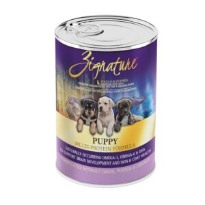 Zignature Puppy Formula Wet Dog Food 13oz can, Case of 12