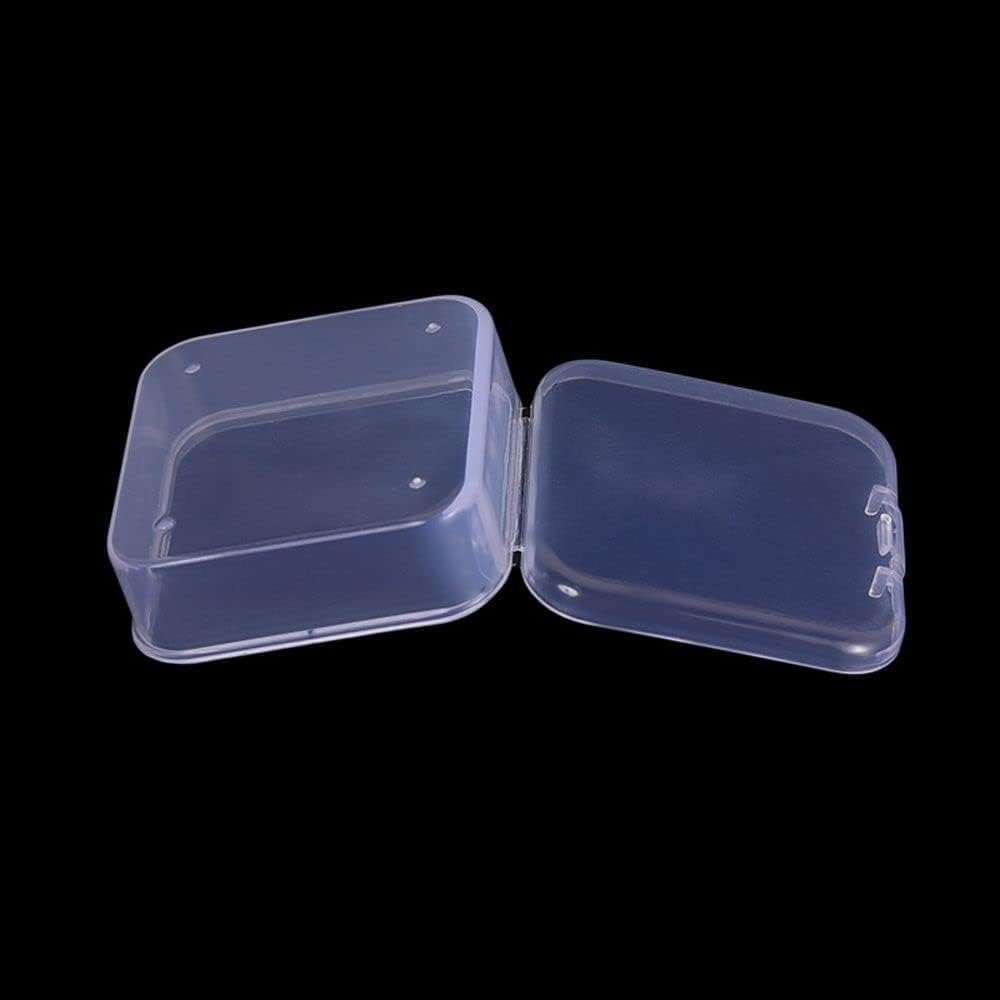 5pcs Clear Plastic Jewelry Storage Containers,Mini Square Box Empty Case with Lid Jewelry Boxes Jewelry Accessories,Hardware or Other Small Crafts Baskets,Lidded Storage Bins and Containers