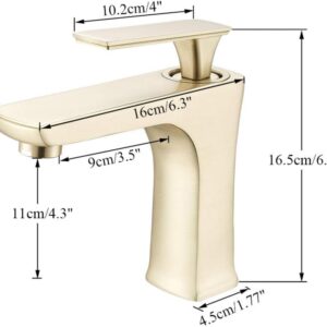 Brushed Gold Basin Faucets Waterfall Bathroom Faucet Single Handle Basin Mixer Tap Bath Faucet Brass Sink Water Faucet