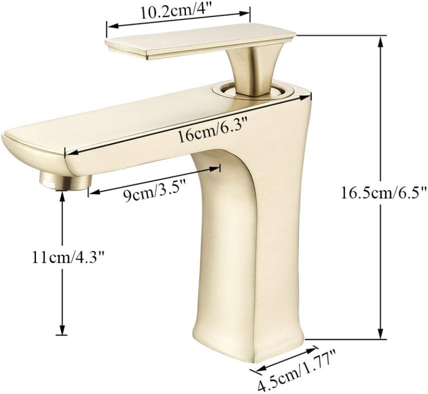 Brushed Gold Basin Faucets Waterfall Bathroom Faucet Single Handle Basin Mixer Tap Bath Faucet Brass Sink Water Faucet