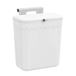 Kitchen Trash Can - Hanging Trash Can with Sliding Cover | Garbage Can | Wall Mounted Counter Waste Bin | Wall Mounted Trash Container | Garbage Can for Countertop and Under Sink