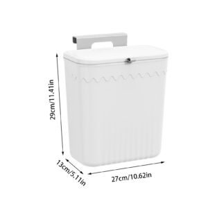 Kitchen Trash Can - Hanging Trash Can with Sliding Cover | Garbage Can | Wall Mounted Counter Waste Bin | Wall Mounted Trash Container | Garbage Can for Countertop and Under Sink