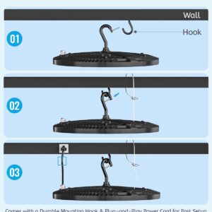 Fullmeii 200W 6 Pack UFO LED High Bay Light 28,000lm 5000K LED High Bay Lights with UL Listed US Hook 5' Cable Alternative to 650W MH/HPS for Gym Factory Barn Warehouse