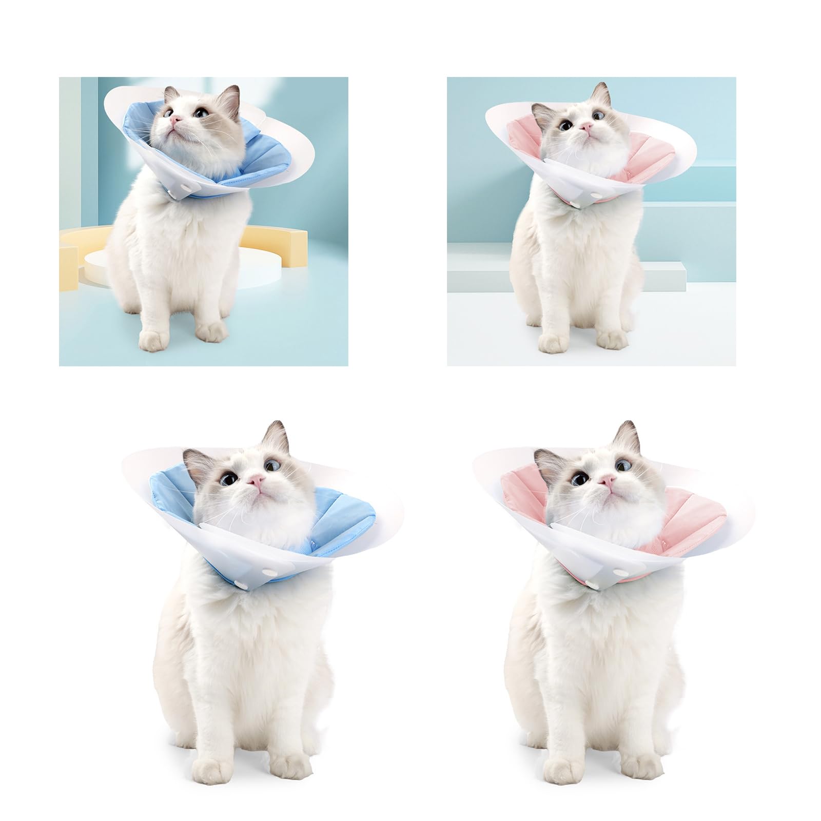 PASNMKvn Lightweight Recovery Cone for Pets Kitten Small Large Dogs Recovery Collar Cone Neck Collar Double Layer