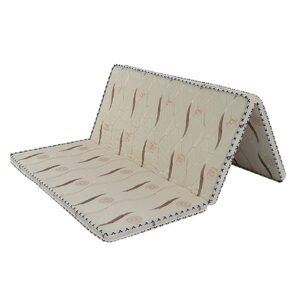 msshuang tri-fold coir mattress 8cm single mattress tatami mattress has good air permeability and is easy to store and move,ribbon style,1.35x1.9m