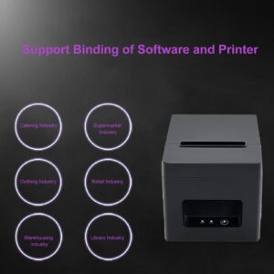 Marhynchus Thermal Receipt Printer with Automatic Cutter, 80mm POS Receipt Printer for Restaurant, Shopping Mall Support Cash Drawer (US Plug)