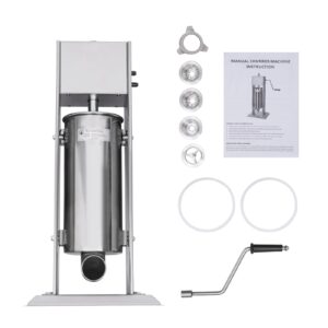 Manual Churros Machine, Commercial Manual 5L Latin Fruit Machine, 4 Nozzles Vertical Stainless Steel Manual Donut Churrera Churro Maker Machine for Home Restaurants Bakeries Cafeterias