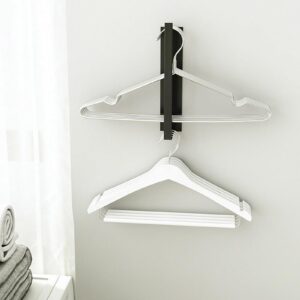 Curject Magnetic Laundry Hanging Rod,Magnetic Hanging Rack,Magnetic Laundry Hook,Magnetic Laundry Organizer,Magnetic Laundry Valet Hanging Rod, Magnetic Hanger Holder for Laundry Room (White)