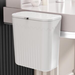 Kitchen Trash Can - Hanging Trash Can with Sliding Cover | Garbage Can | Wall Mounted Counter Waste Bin | Wall Mounted Trash Container | Garbage Can for Countertop and Under Sink