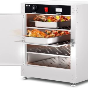 PYY Commercial Hot Box Food Warmer Cabinet - Portable 4-Tier Insulated Warming Cabinets Food Pan Carrier with Water Tray, Perfect for Food Pans, Ideal for Storing Pizza, Chicken, Restaurant