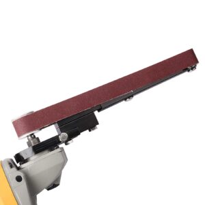 Electric Belt Grinder Belt Sander Attachment Angle Grinder Modified Sand Belt Machine Pipe Belt Sander Polisher Belt Sanders Polisher Suitable for 100 Angle Grinder (COLOR:red)