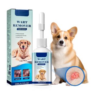 dog wart remover: 20ml dog skintag removal, natural dog wart removal treatment, rapidly eliminates dog warts & dog skin tags - fast acting & effective, no harm & pain-free