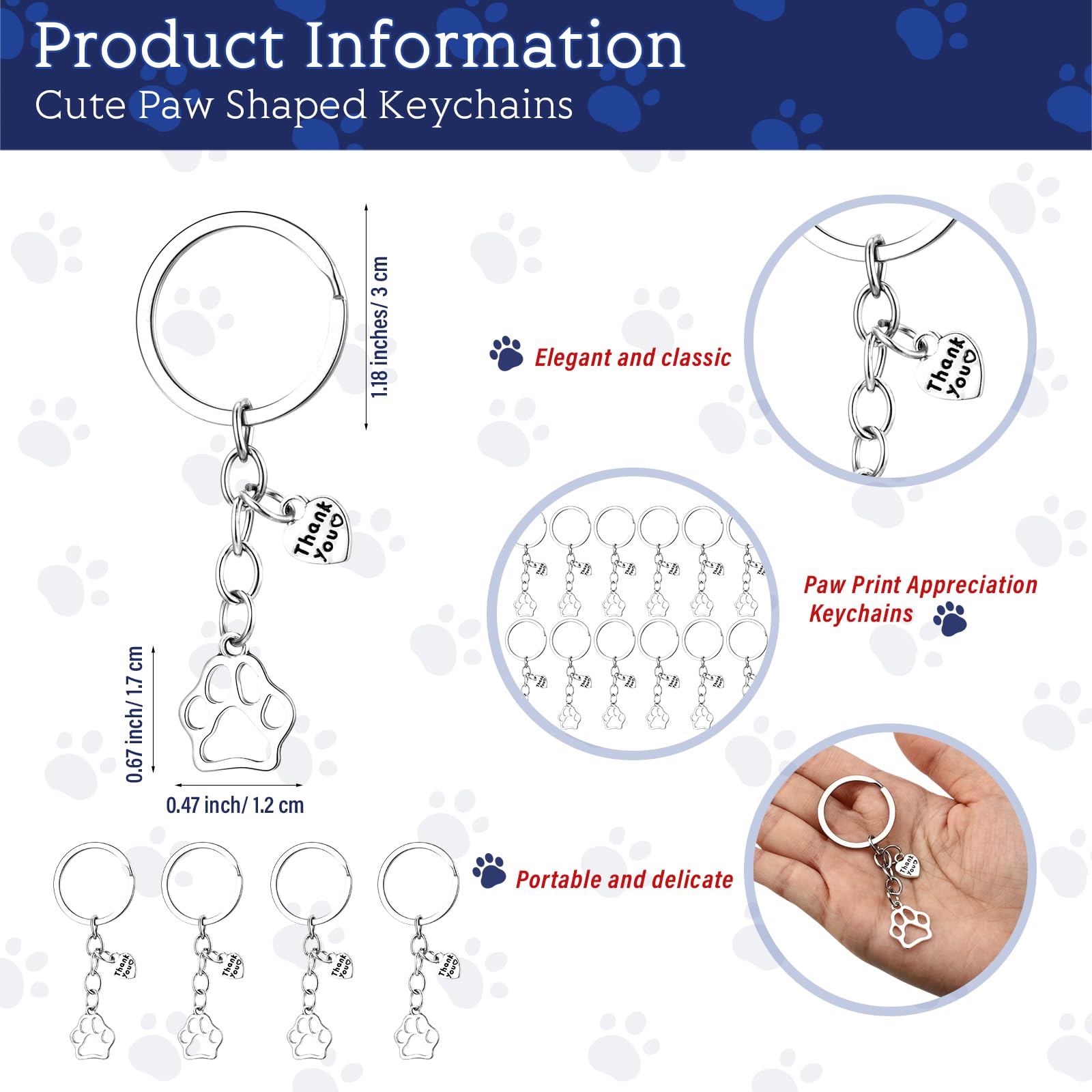 XunYee 12 Sets Christmas Vet Med Tech Gifts Veterinarian Thank You Paw Keychain with Cards Appreciation Gifts for Veterinary Medicine