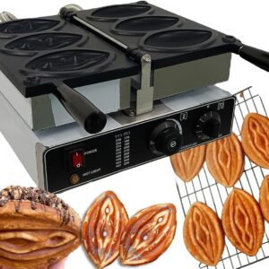 3PCS Abalone Waffle Maker, Strange Shape Waffle Maker with Non-Stick Plate, Commercial Sausage Grill Female Pussy Waffle Machine for Restaurant Snack Bar