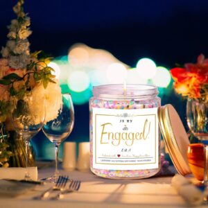 Engagement Gifts for Couples, in My Engaged ERA! Scented Candle, Engagement Party Decorations, Engagement and Bridal Shower Gifts for Her, 7oz Natural Soy Lavender Candle with 50+ Hours Burn Time