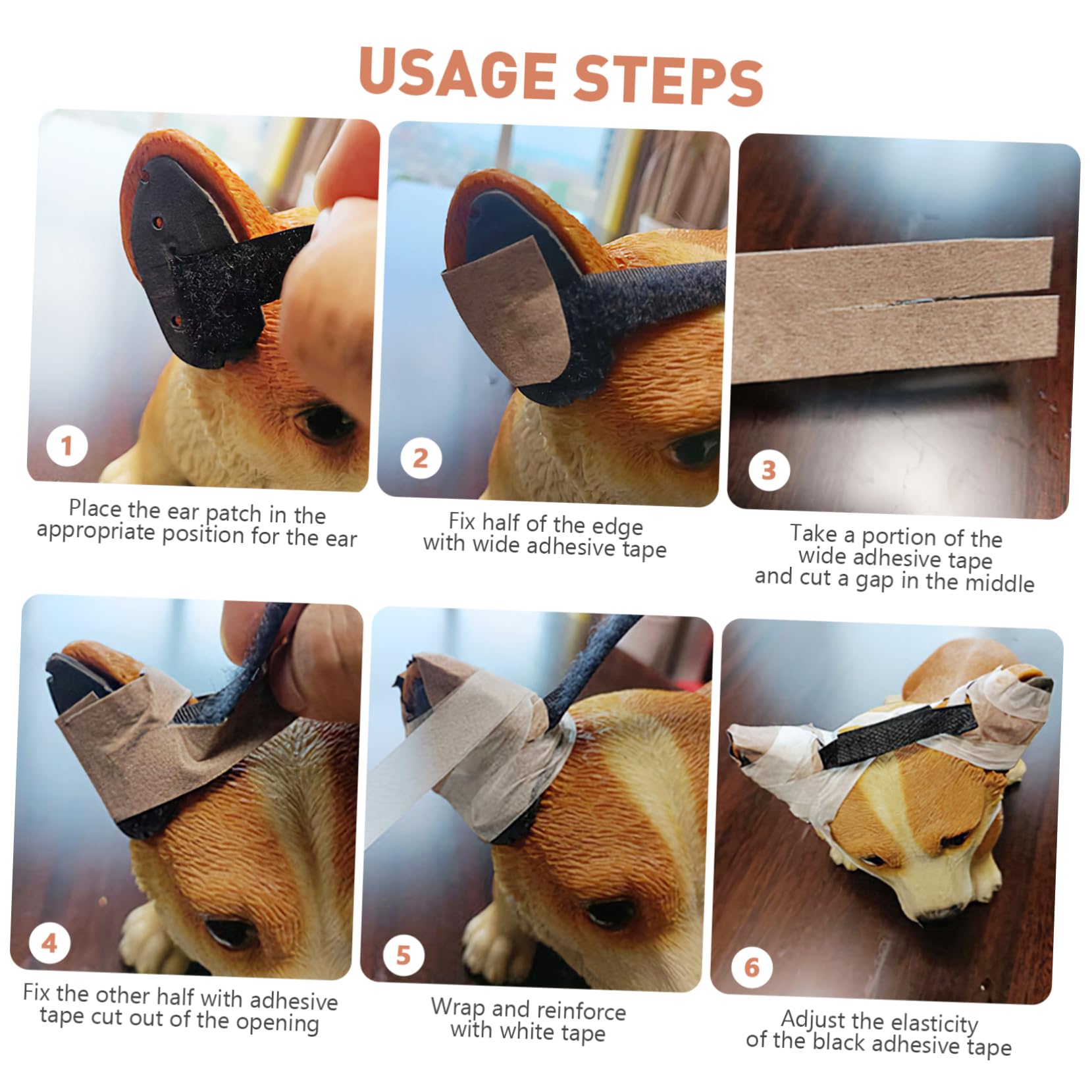 WOONEKY 1 Set Dog Ear Erector Pets Ears Stand up Support Dog Ear Support Tape Doggy Doggie para Oreja De Perro Puppy Care Tape German Shepherd Ear Support Dog Ear Stand Fixed Tool Plastic