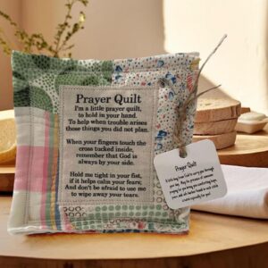 Colorful Handmade Prayer Quilt with Cross and Symbolic Poems - Perfect for You, Your Friends and Family.